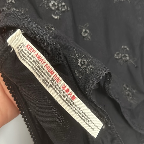 Free People Women’s Make Out Black Mesh Bodysuit Size XS, Long Sleeve Top - Picture 10 of 13